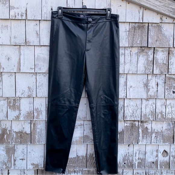 Zara Pants - Zara Faux Leather High Rise Pants